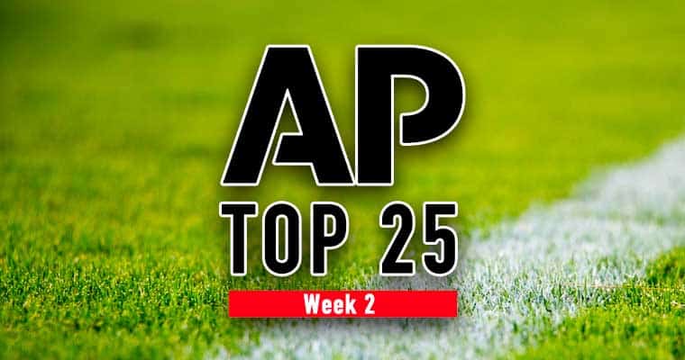 top 25 week 2 college football