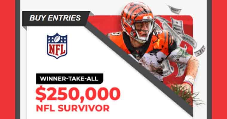 $250 K BetOnline AG NFL Survivor Contest promo