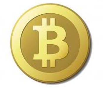 Bitcoin - Gold Coin with Bitcoin logo on it