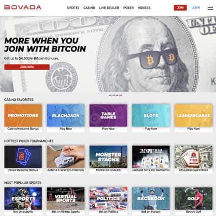 Screenshot of Bovada Mobile Casino