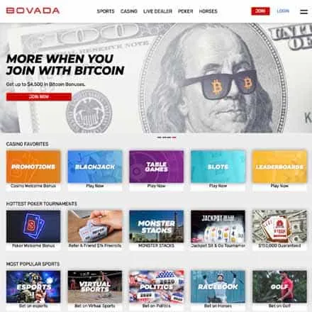 Screenshot of Bovada Mobile Betting App