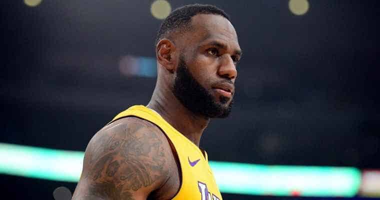 LeBron James in a Lakers uniform