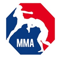 MMA logo red and blue