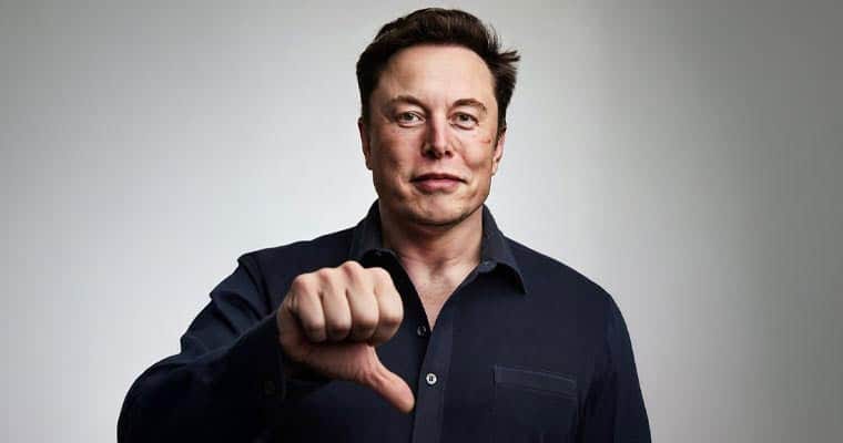 Elon Musk thumbs down