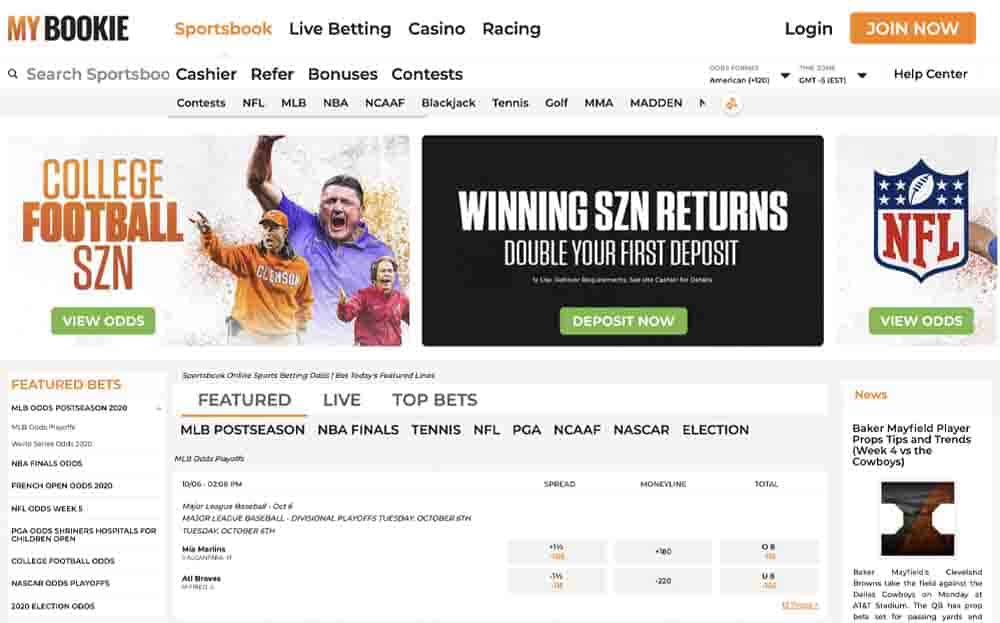 MyBookie screenshot sports