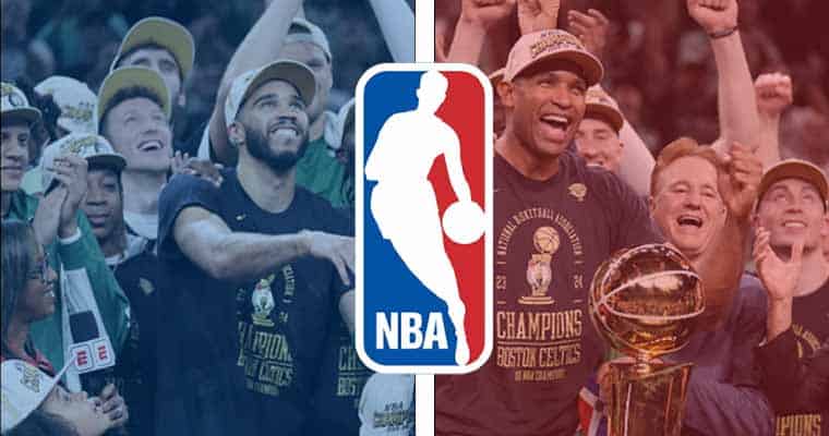 NBA logo and last years winner