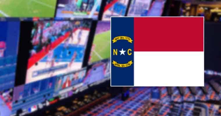 a sportsbook with a North Carolina state flag