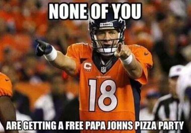 Peyton threatens pizza