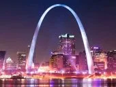 The Gateway Arch in St. Louis At Night