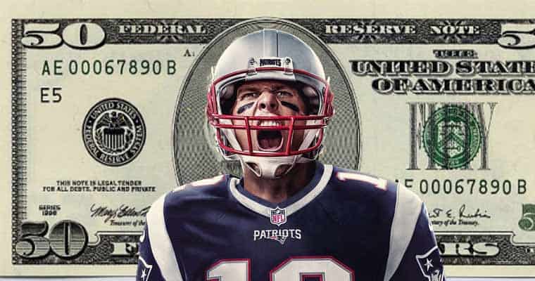 Tom Brady on a $50 bill