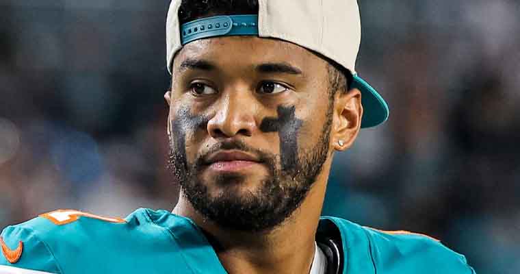 Tua Tagovailoa looking concerned