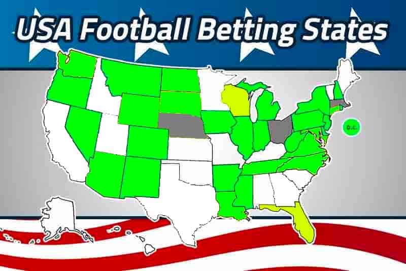 USA football betting states 2022