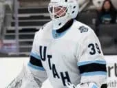 Connor Ingram of the Utah Hockey Club
