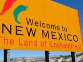Welcome to New Mexico sign "The Land of Enchantment"