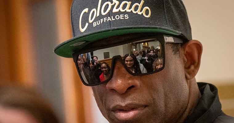 Deion Sanders, head coach of the Colorado Buffaloes