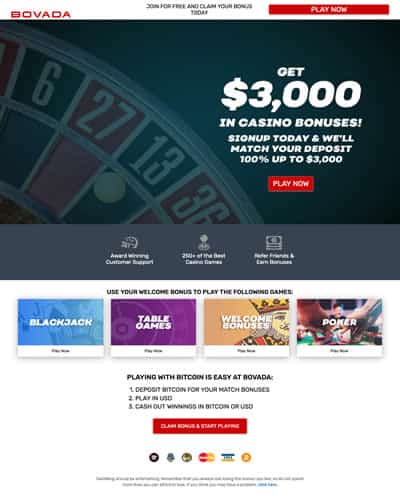 Bovada Casino Screenshot