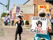 casino protests and casino protestors