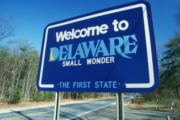 Delaware State Road Sign