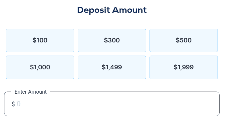 deposit options at BetUS