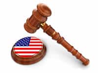 Legal Gavel WIth USA Background