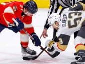 Vegas Golden Knights and Florida Panthers facing off