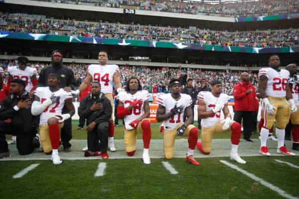 NFL players kneeling in protest