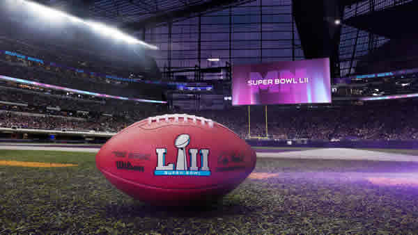 Super Bowl Logo on foootball