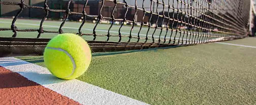 Tennis ball on court