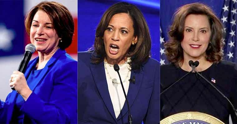 Amy Klobuchar, Kamala Harris and Gretchen Whitmer